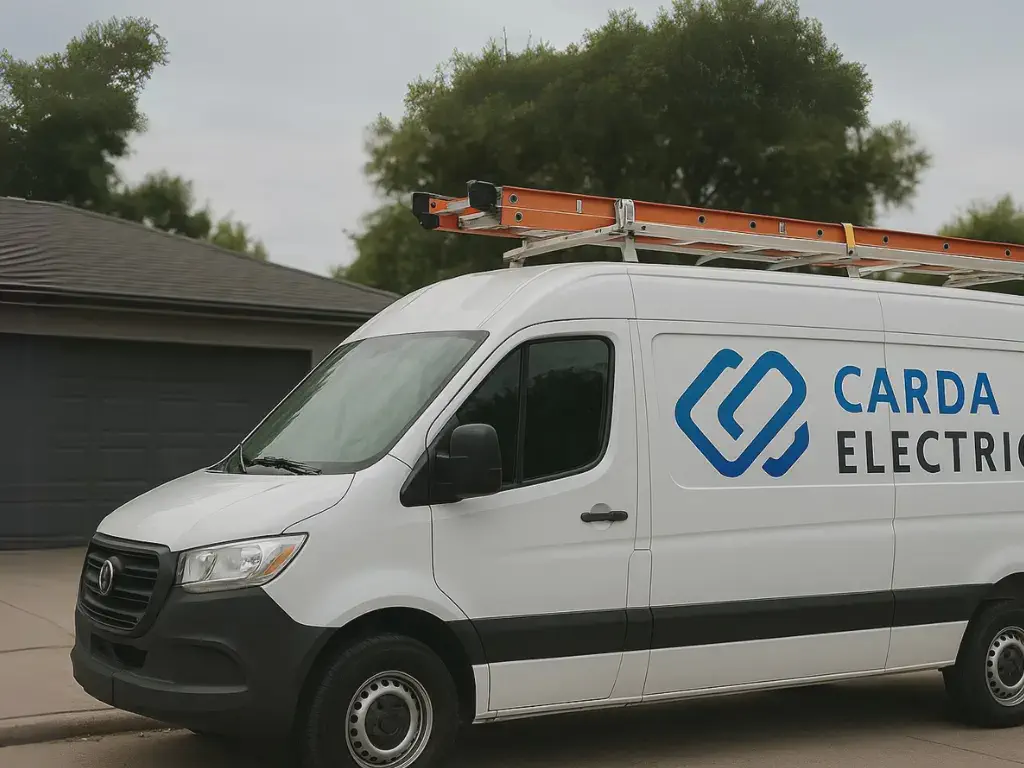 Carda Electrics van on the way to a call-out