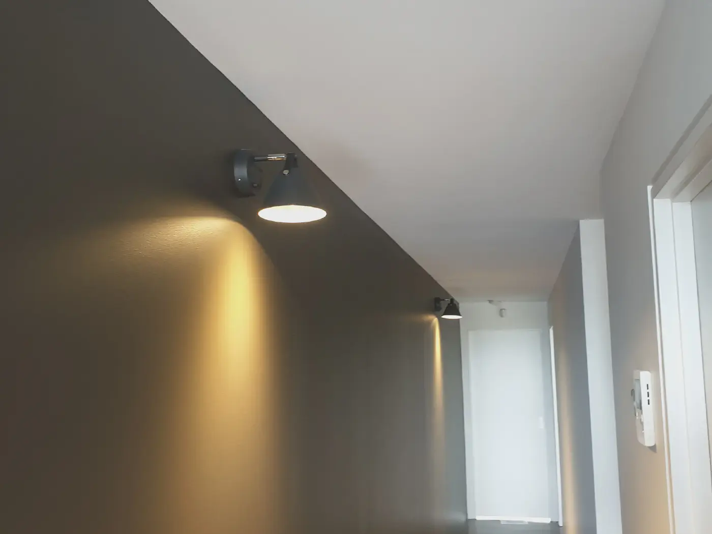 Common-area lighting in a St Kilda apartment building